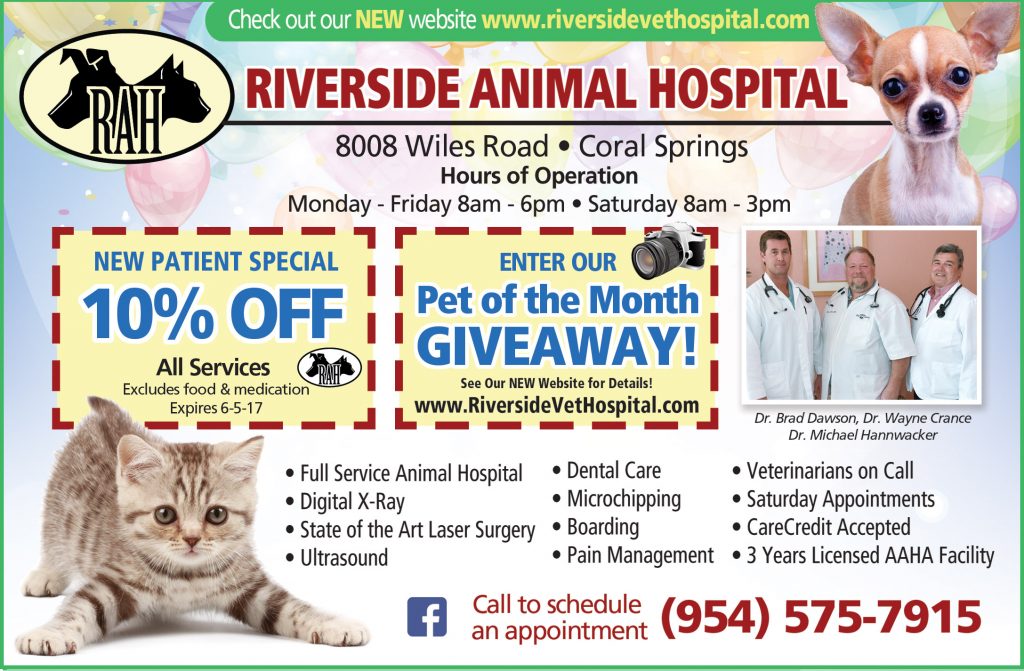 Riverside Animal Hospital May ad