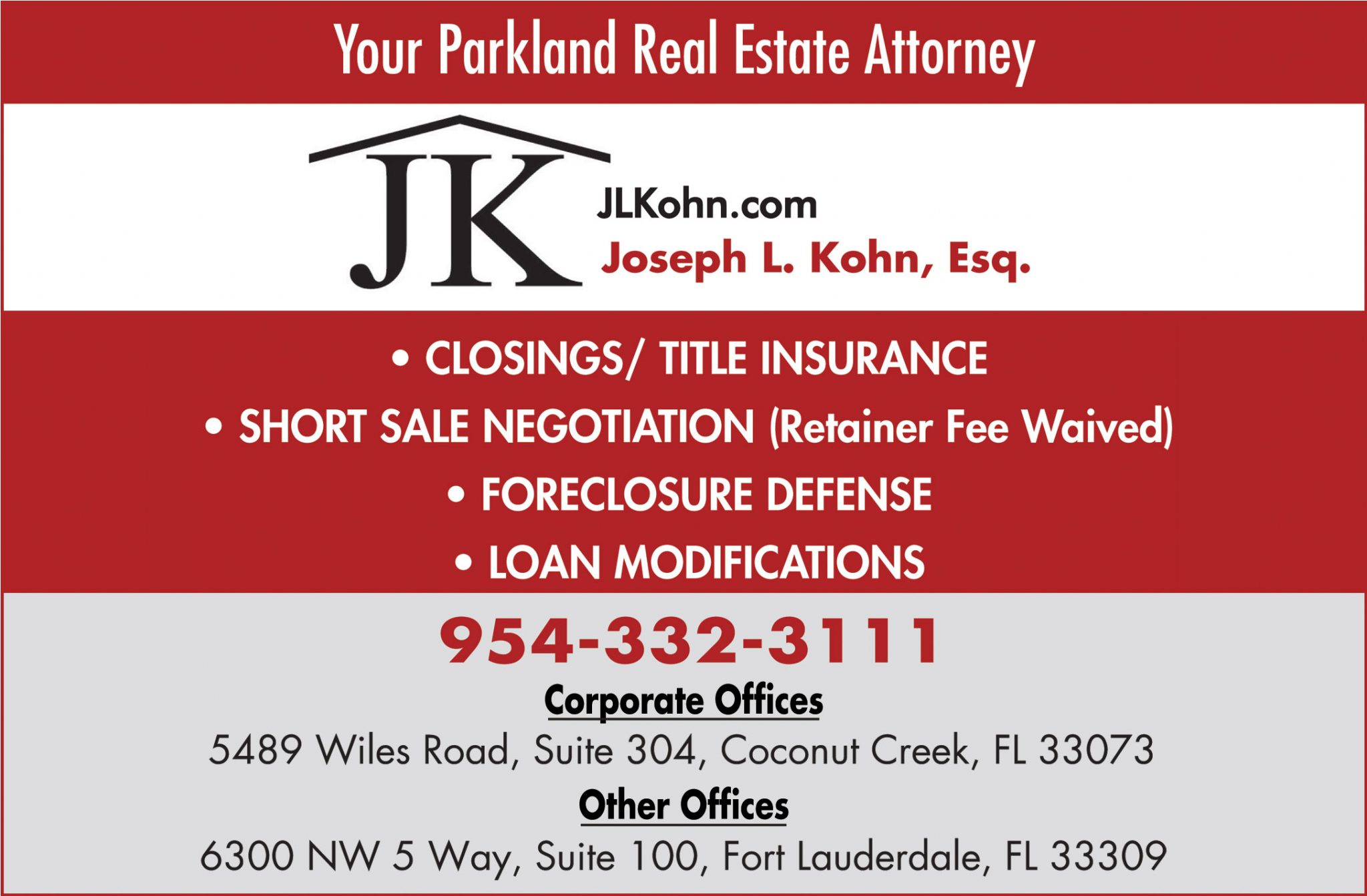 Real Estate Attorney Joe Kohn Coconut Creek Fort Lauderdale Florida 