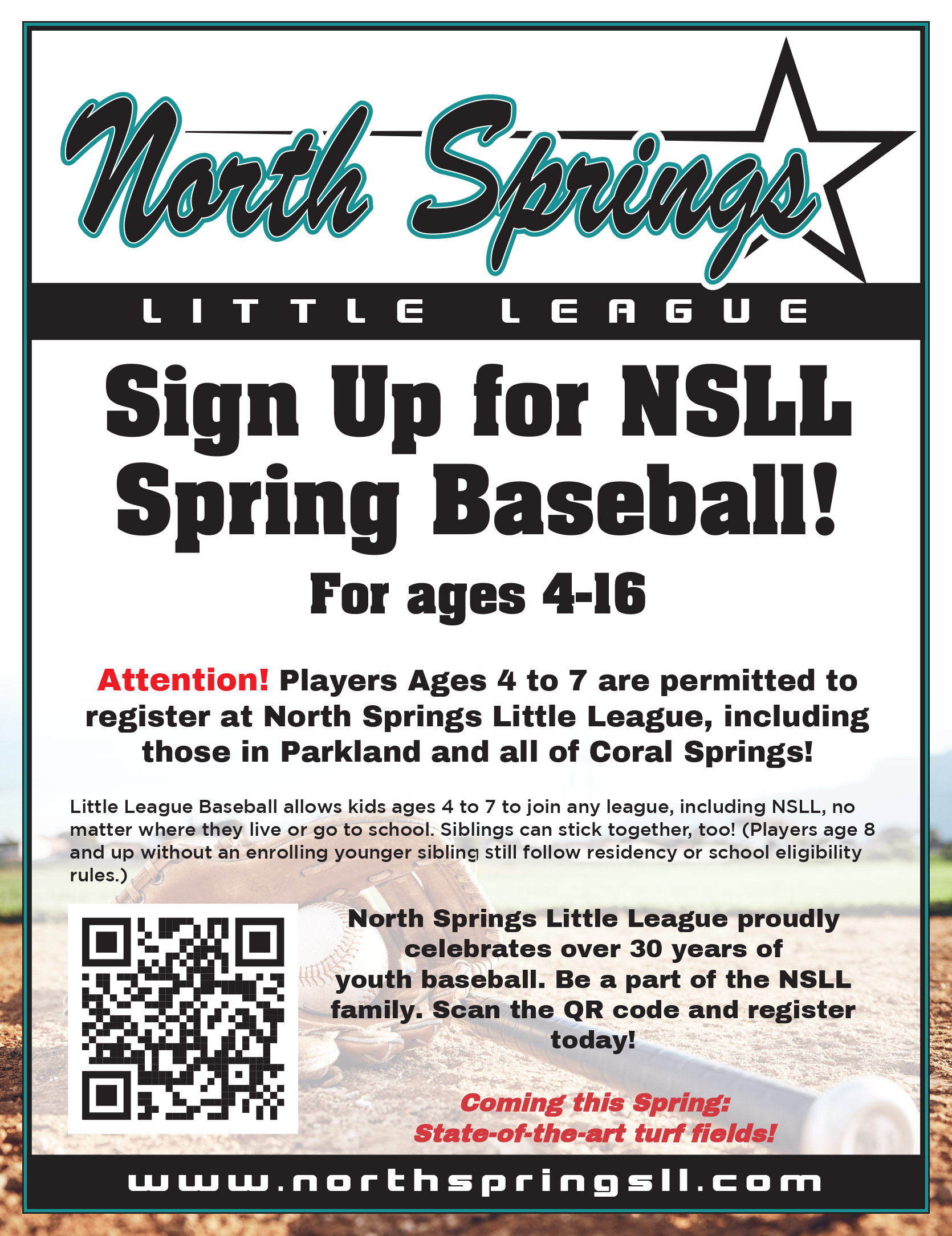 North Springs Little League Nov ad