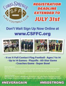 Coral Springs Flag Football 2018 Registration