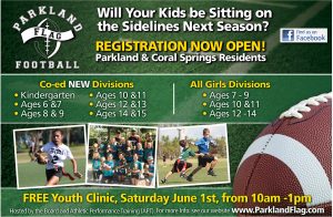 Parkland Flag Football Registration ad