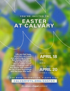 Calvary Chapel Parkland Florida Easter Ad 2025