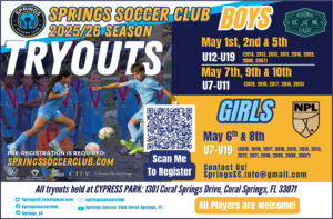 Springs Soccer Club May Ad