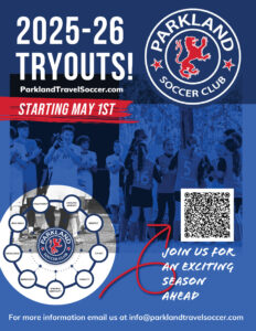 Parkland Travel Soccer Club May Ad